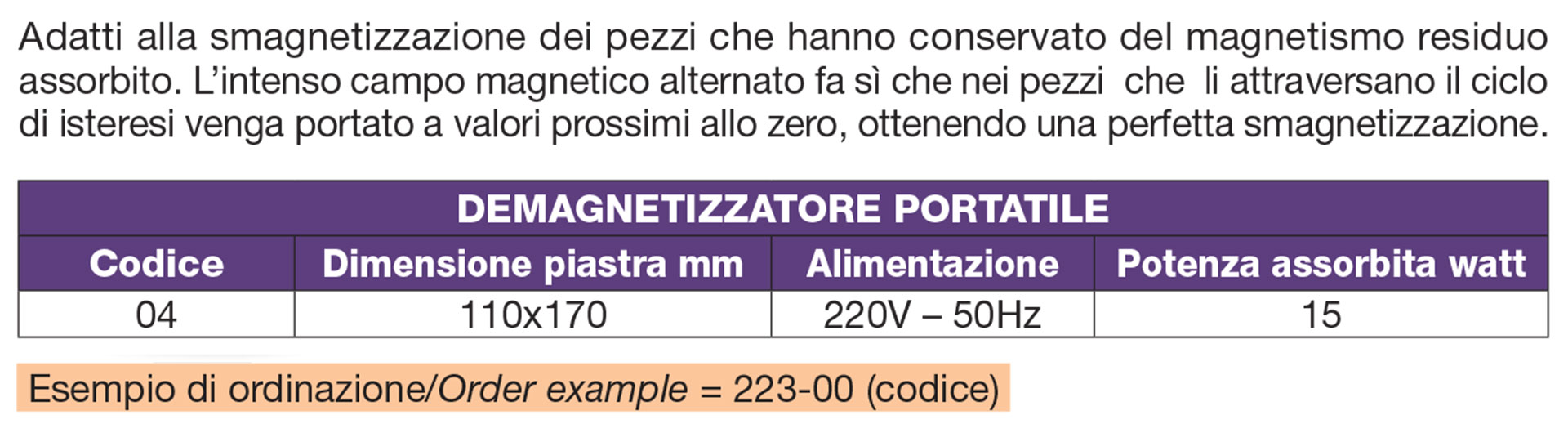 Portable Demagnetizers