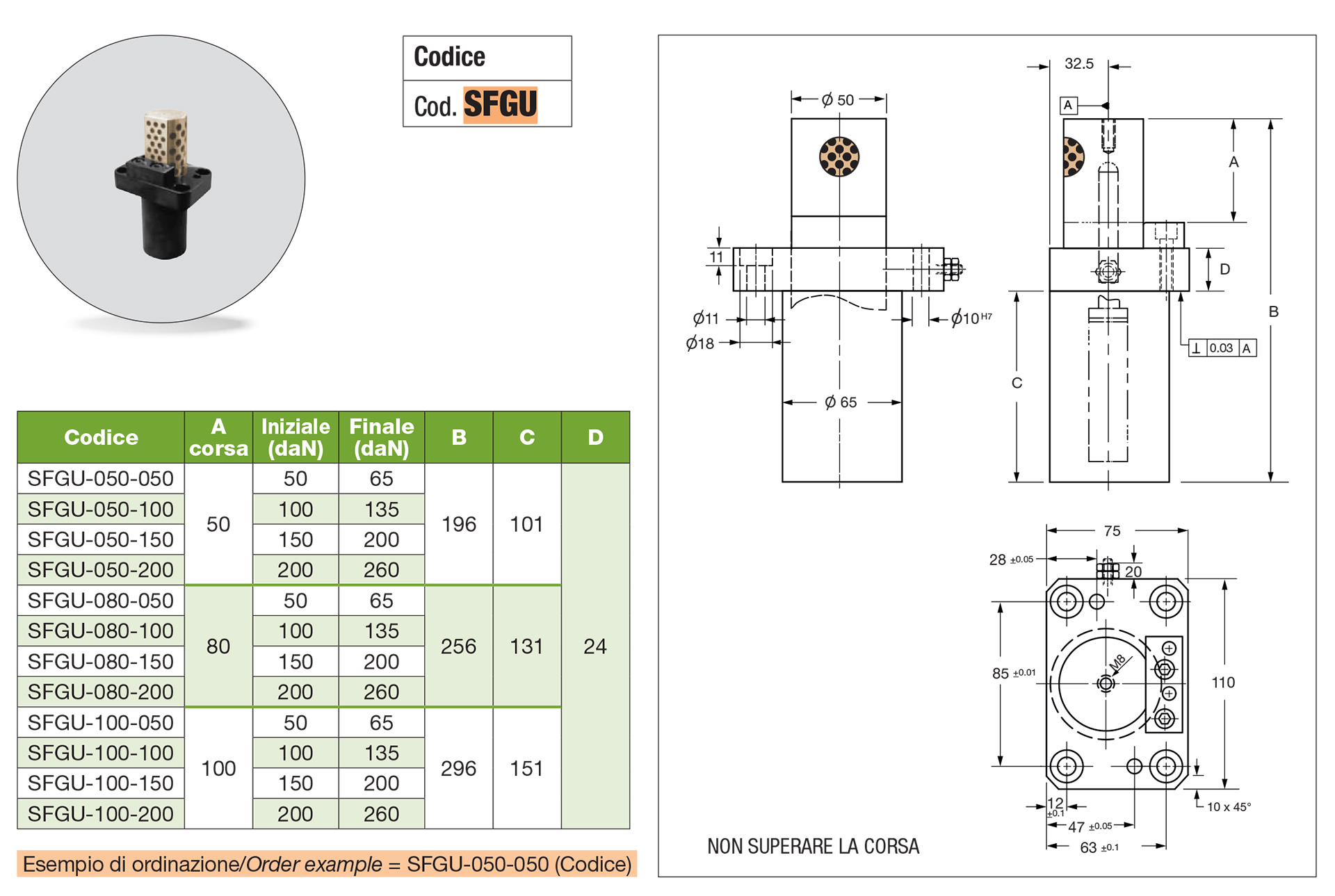 Nitrogen flange lifter with gas spring