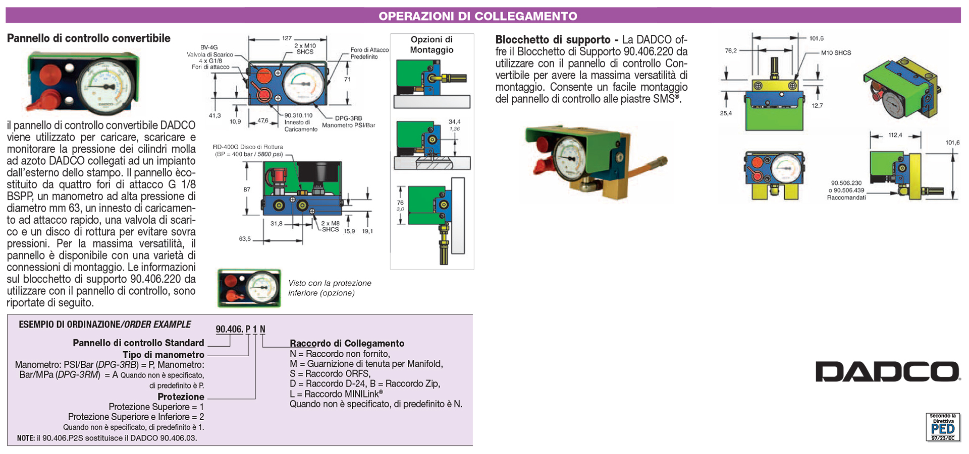 Componenti per impianti ad azoto collegati