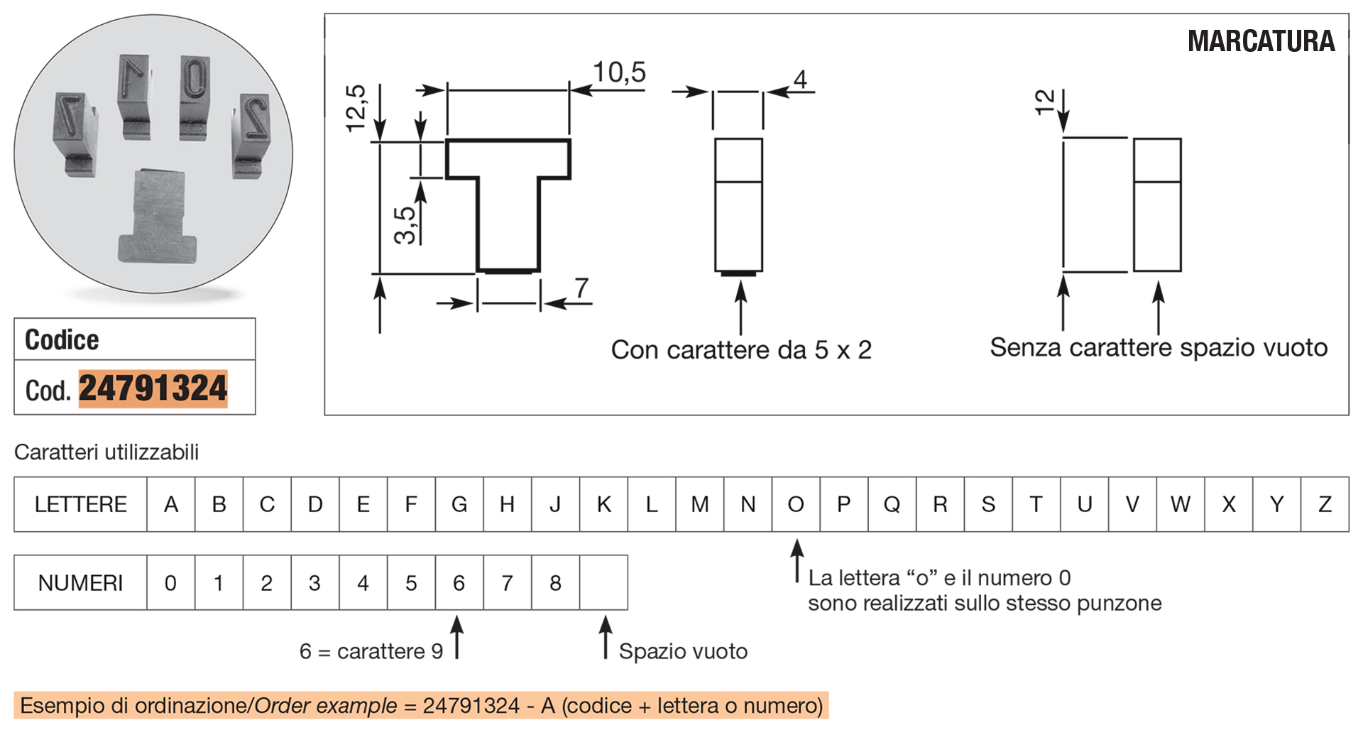 Punzone marcaggio