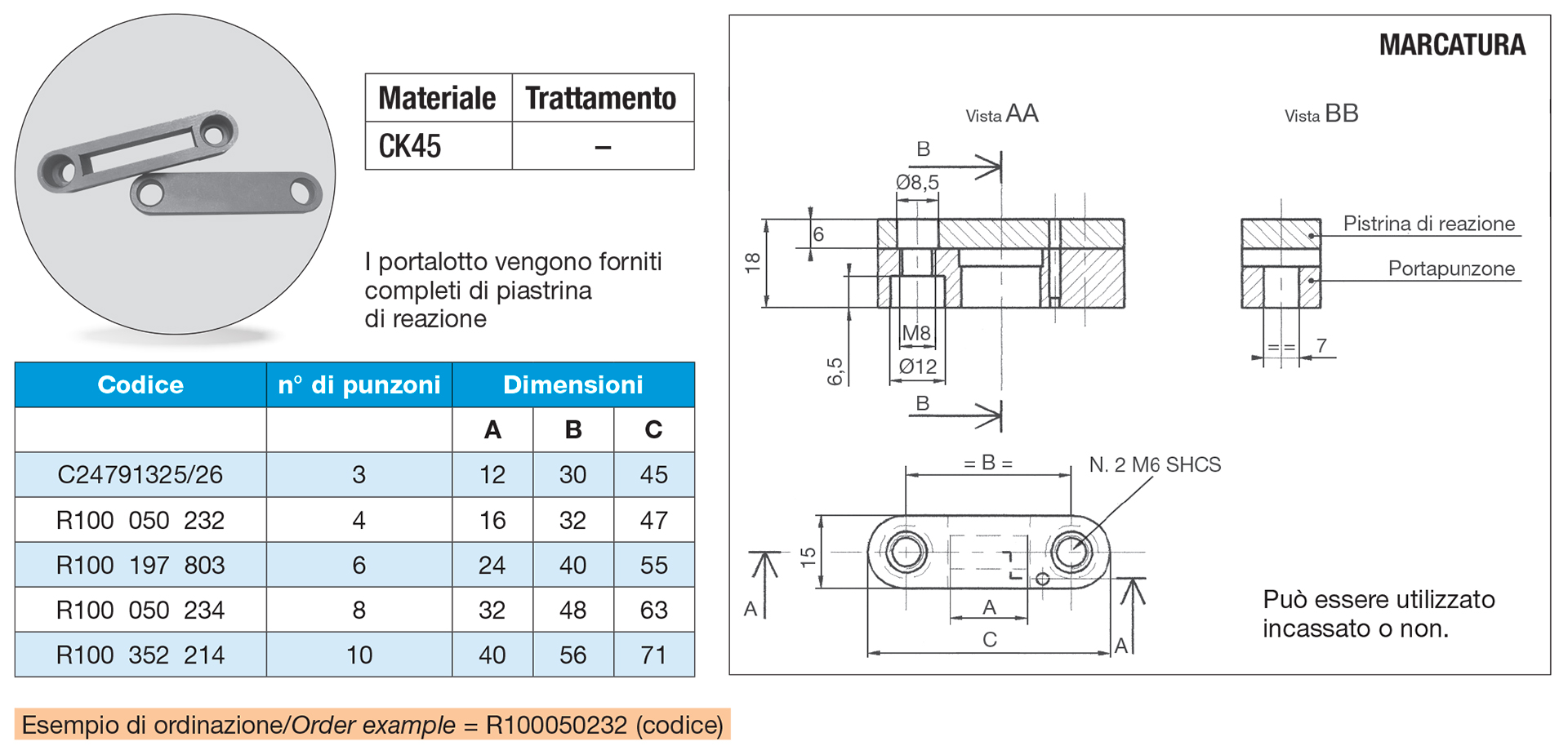 Elementi di marcaggio