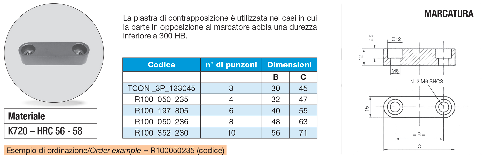 Piastrine di contrapposizione