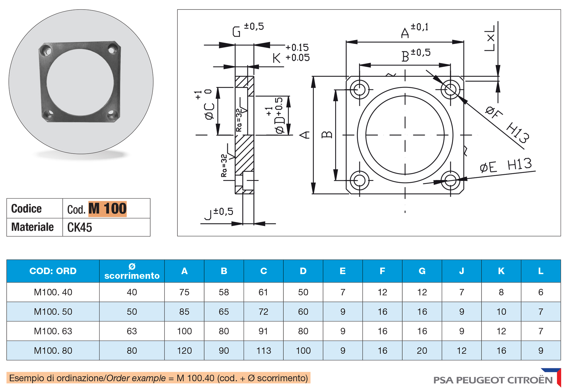 Retaining flange - AFNOR