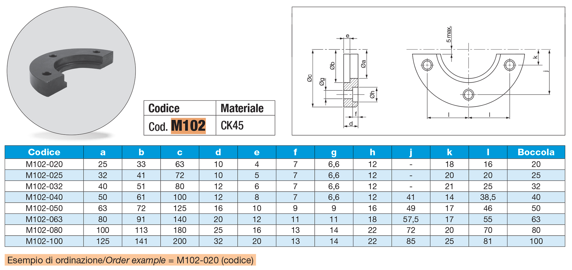 Retaining semi-flange - CNOMO