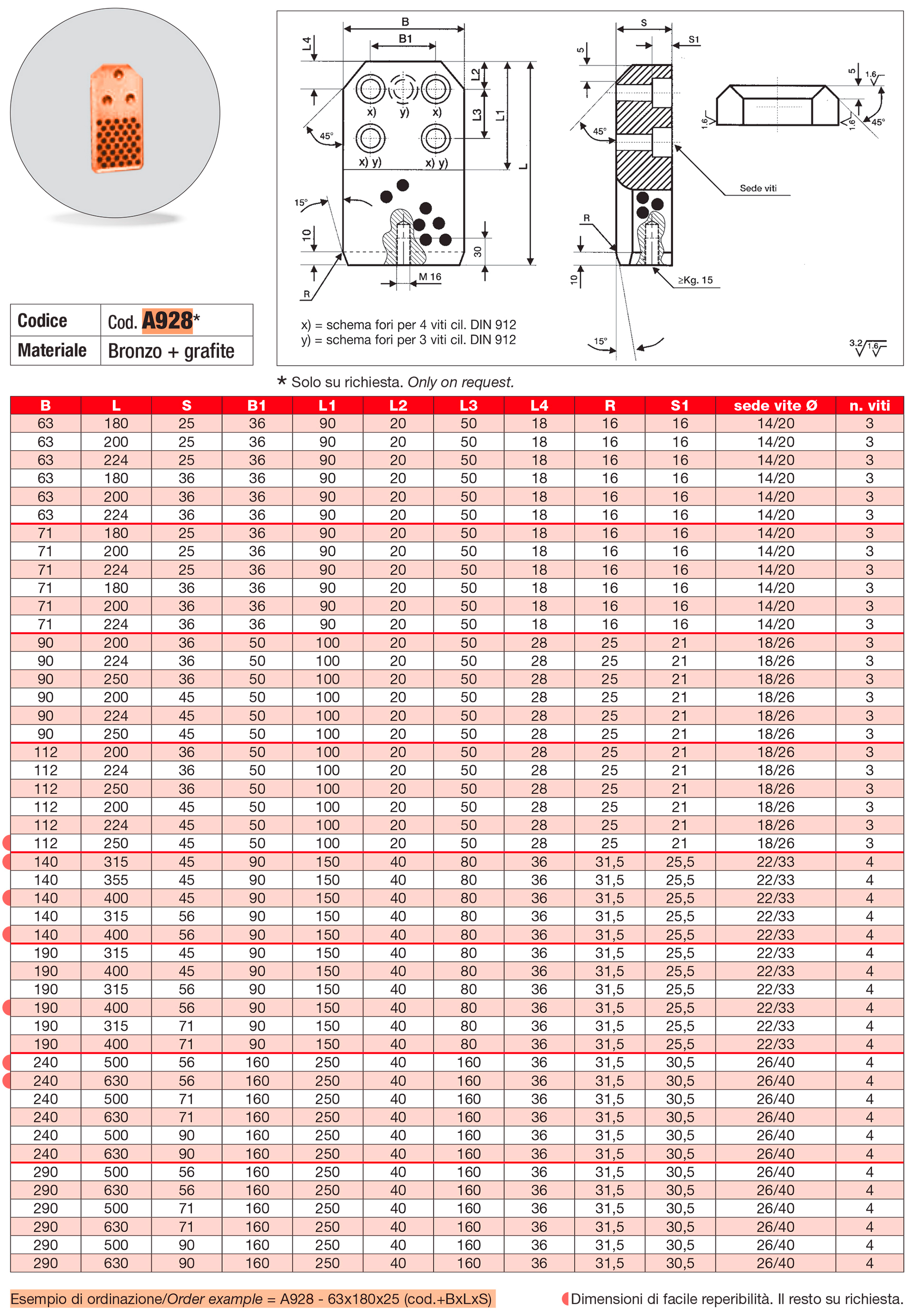 Guide steel self-lubricating