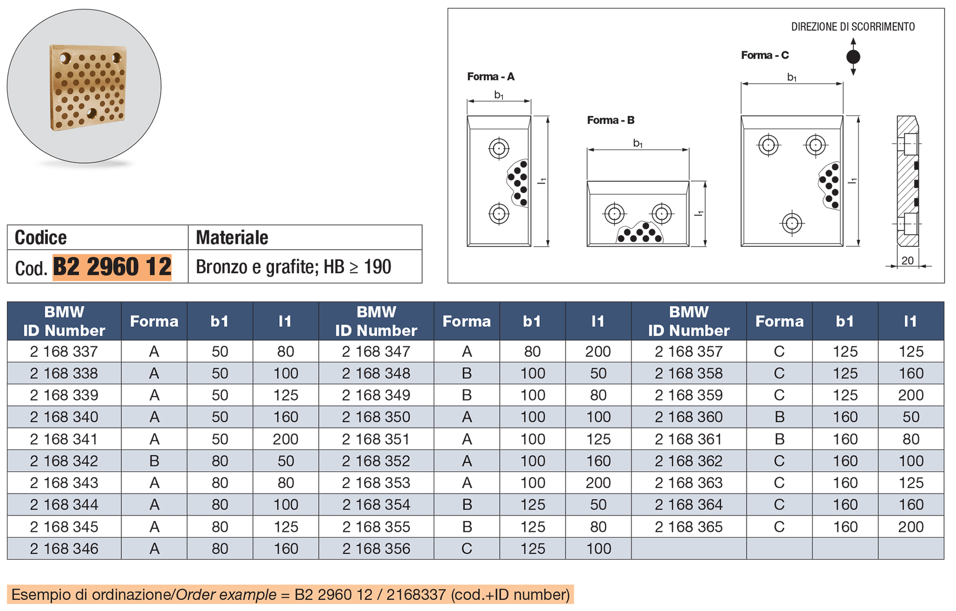 Wear plates, self-lubricating VDI 3357