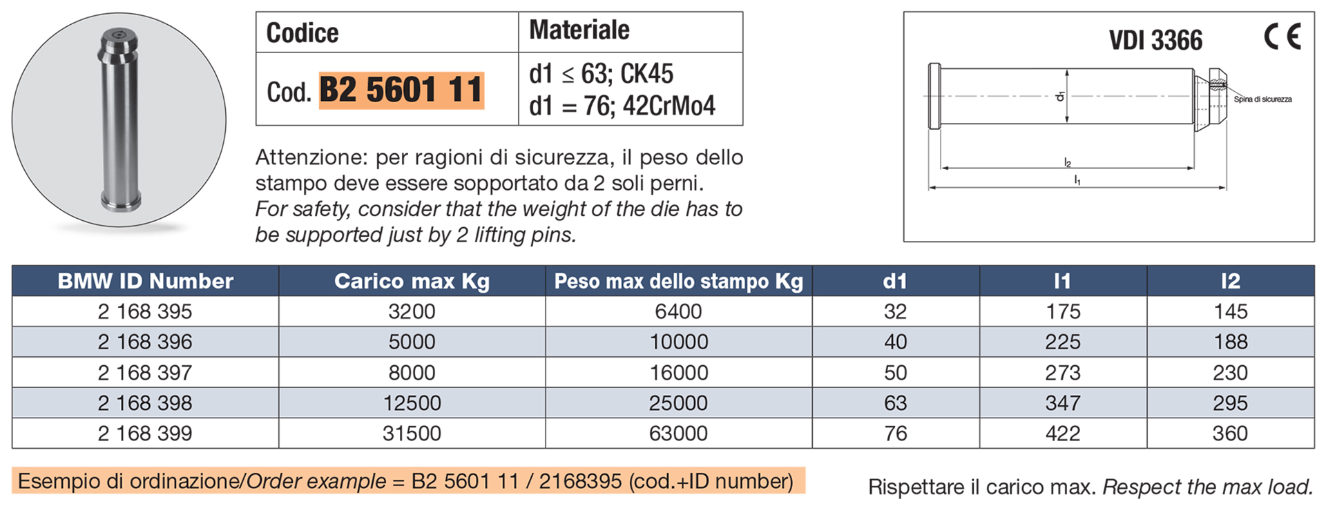 Lifting pin