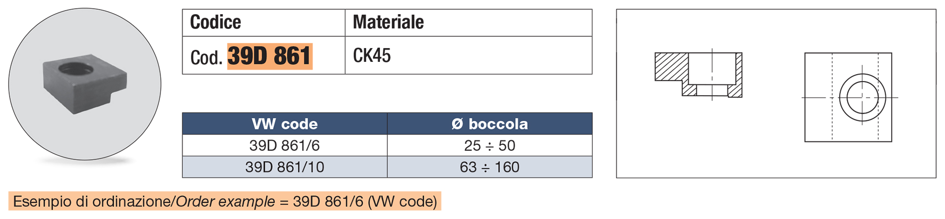 Ritegno per boccola