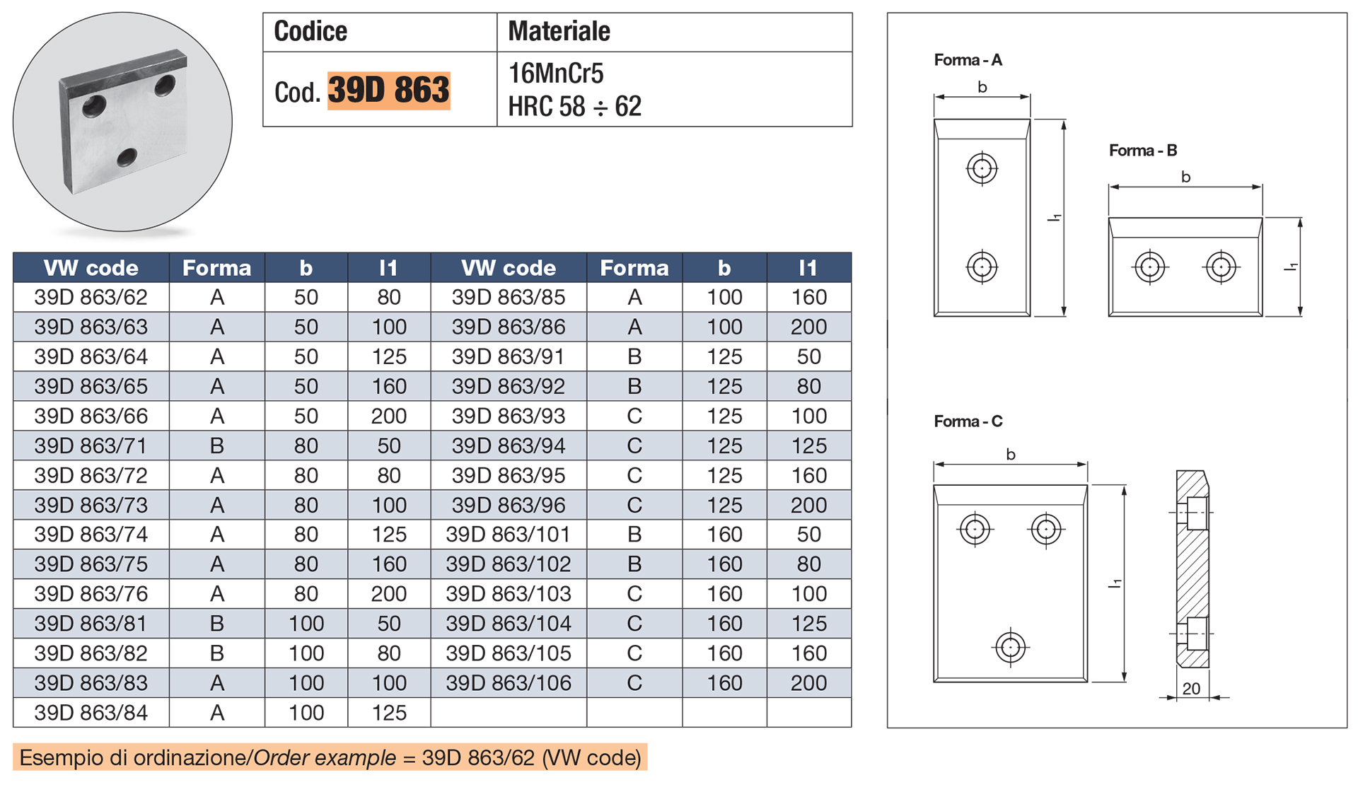 Wear plates, steel VDI 3357