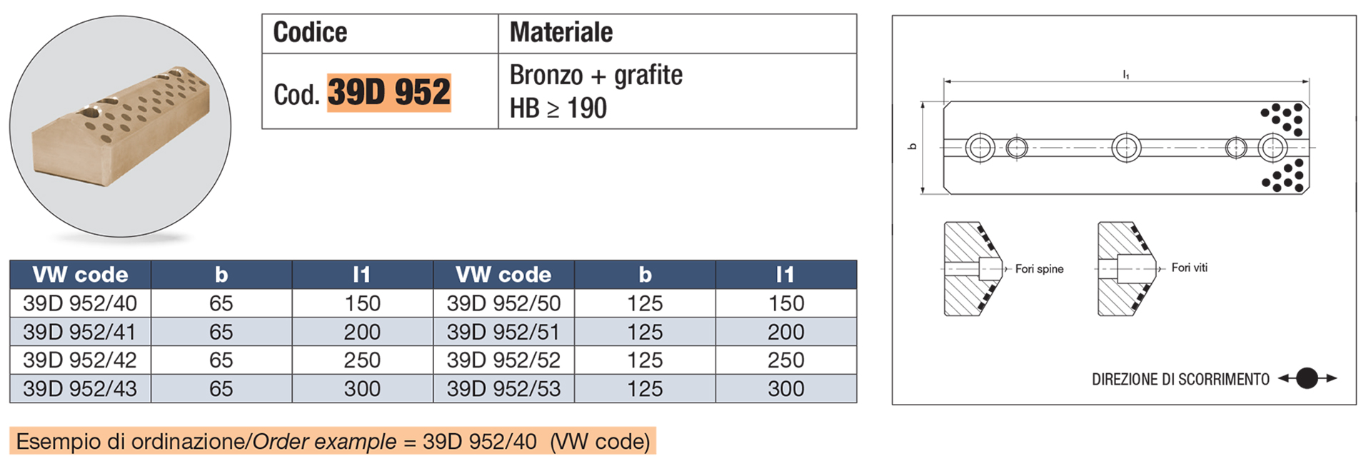 Guida a “V” autolubrificante VDI 3357