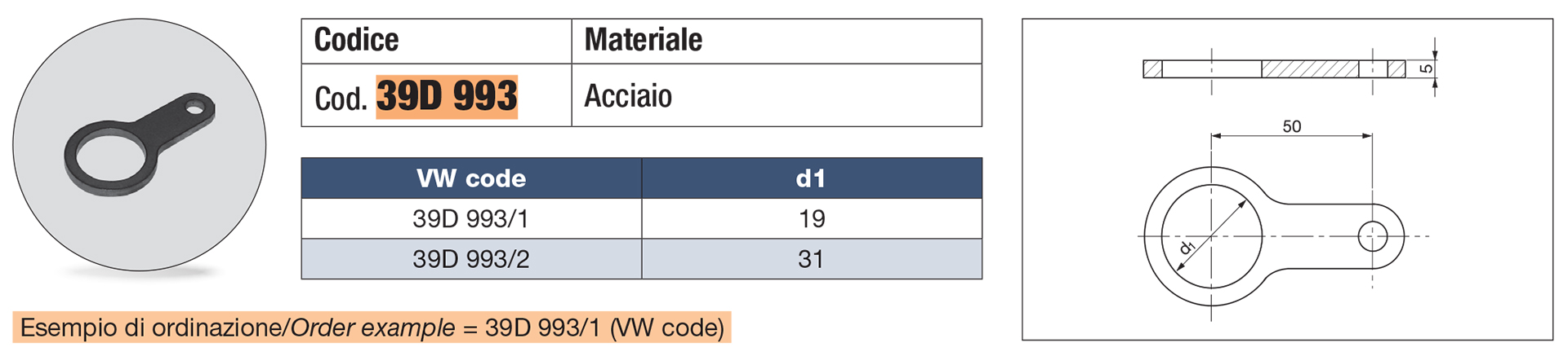 Piastrina portasensore