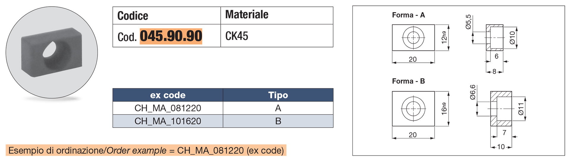 Chiavette per matrici