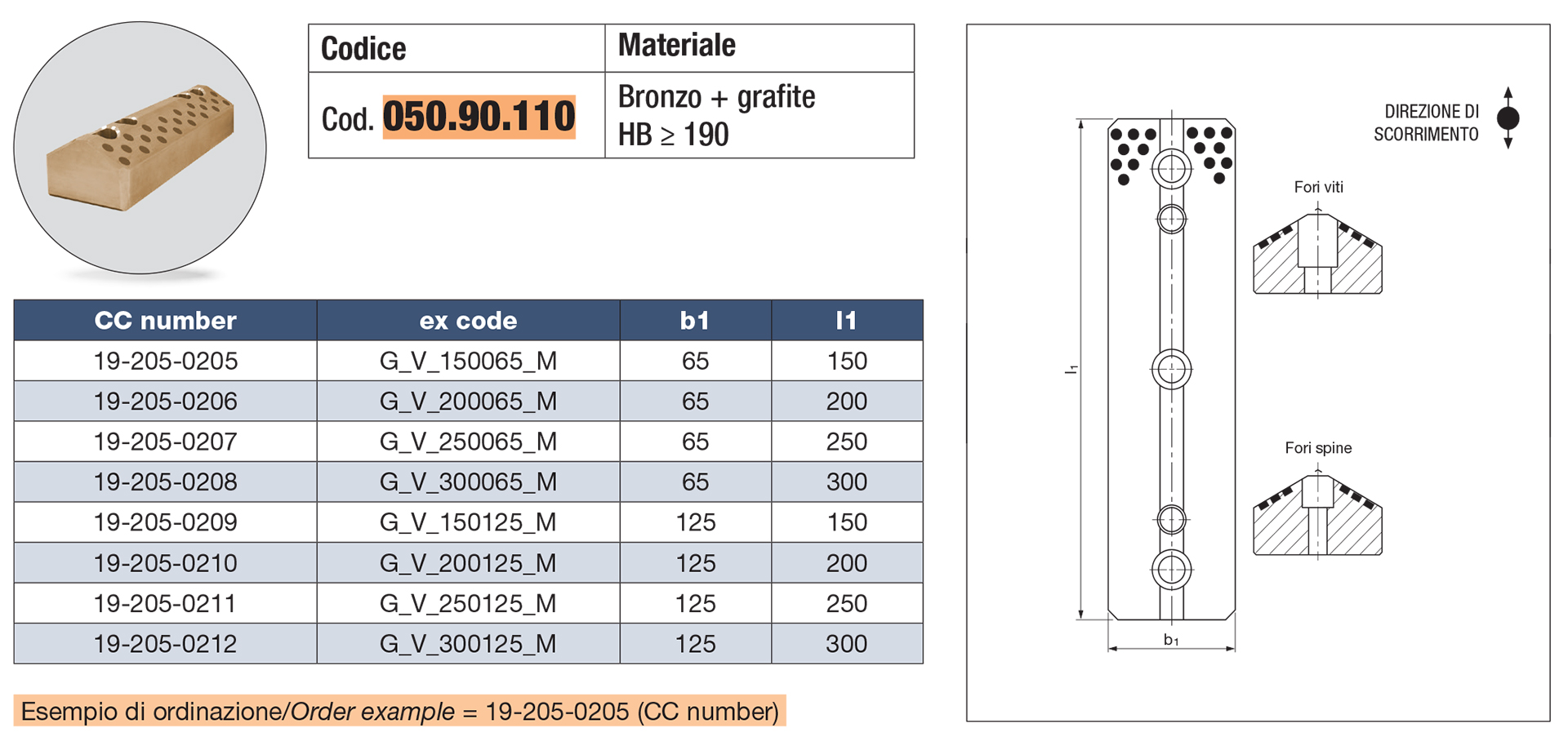 Guida a V autolubrificante VDI 3357