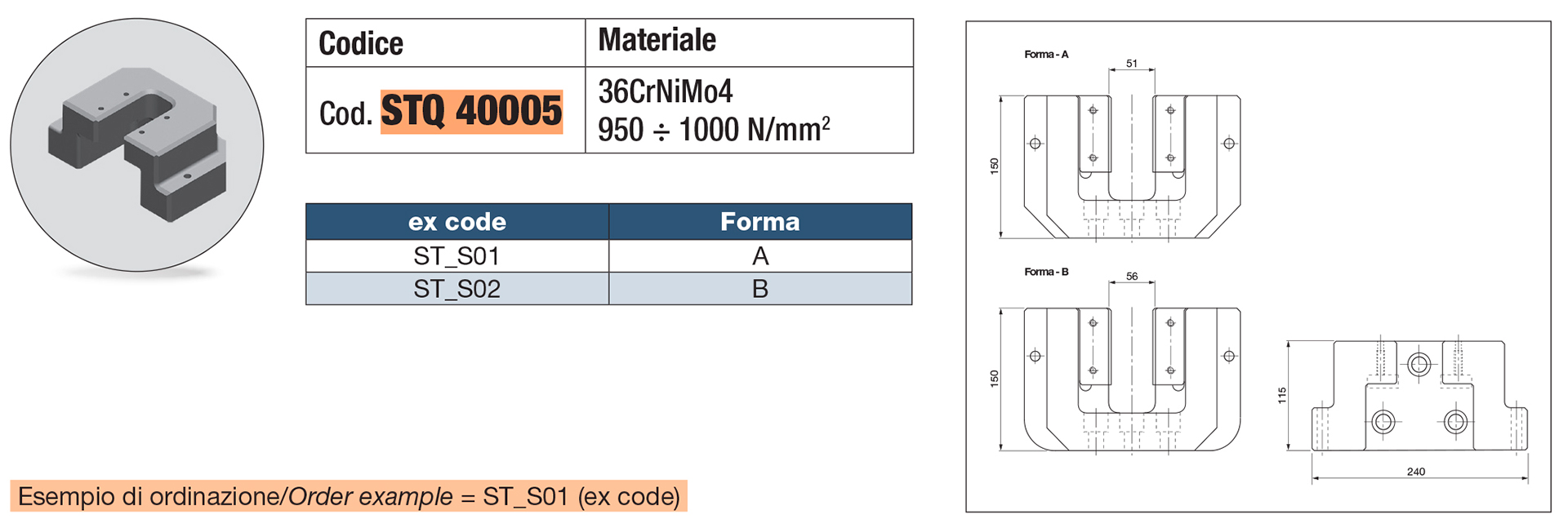 Staffe per clamps