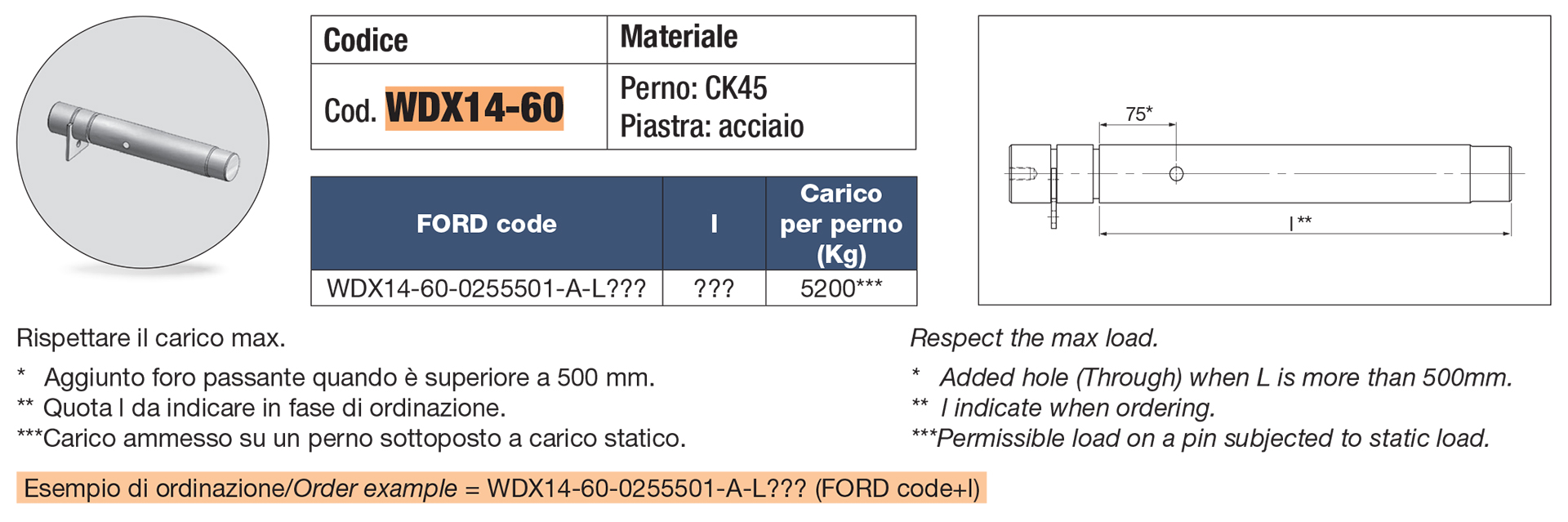 Perno di arresto