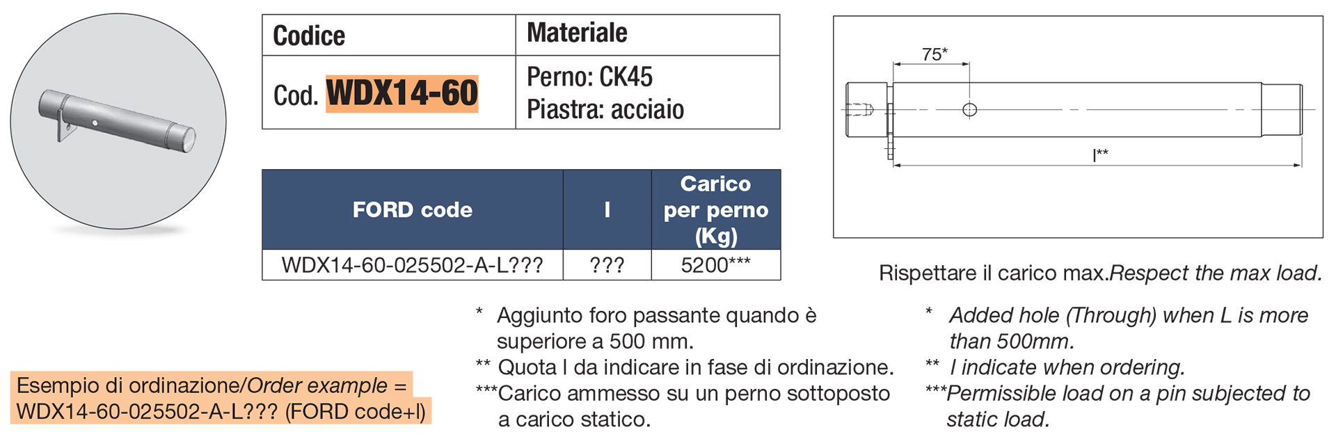 Perno di arresto