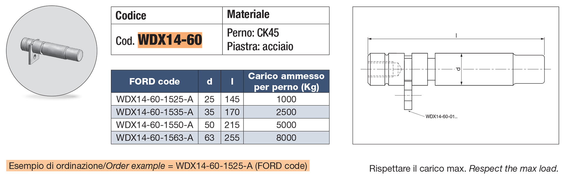 Perno di arresto