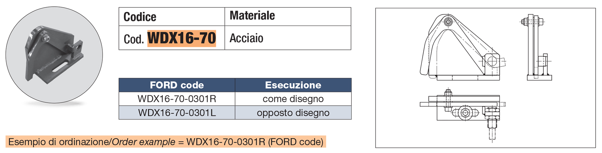 Supporto sensore