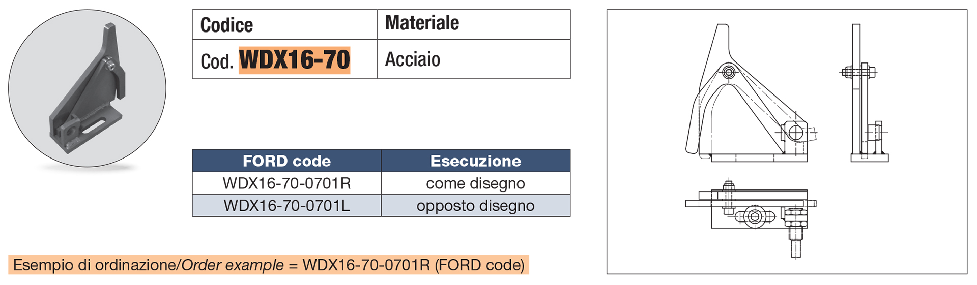 Supporto sensore