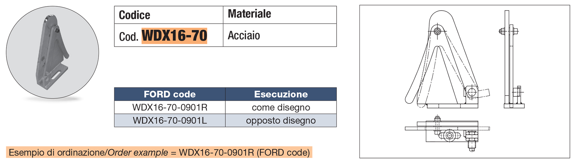 Supporto sensore