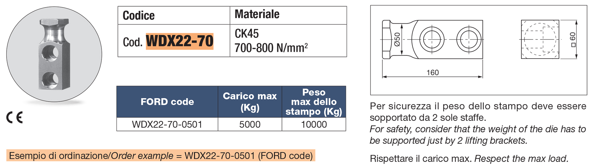 Staffa di sollevamento