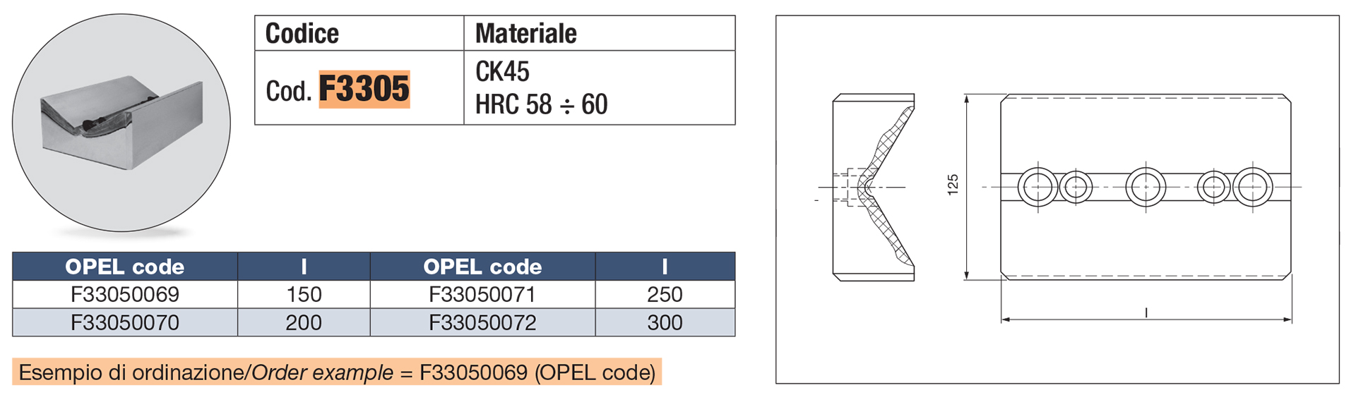 Guida a V in acciaio VDI 3357