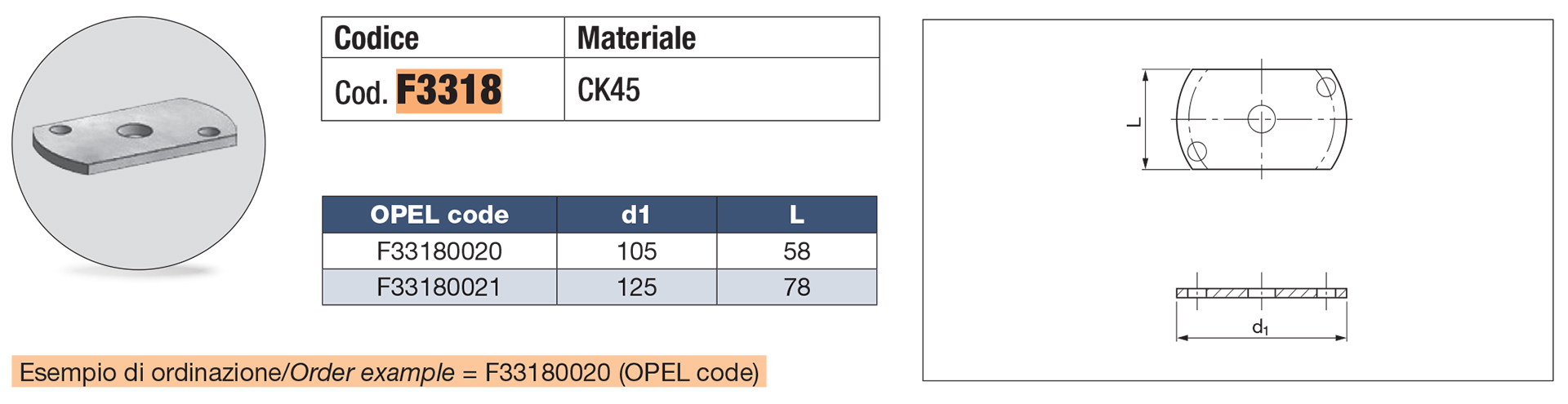 Distance plate