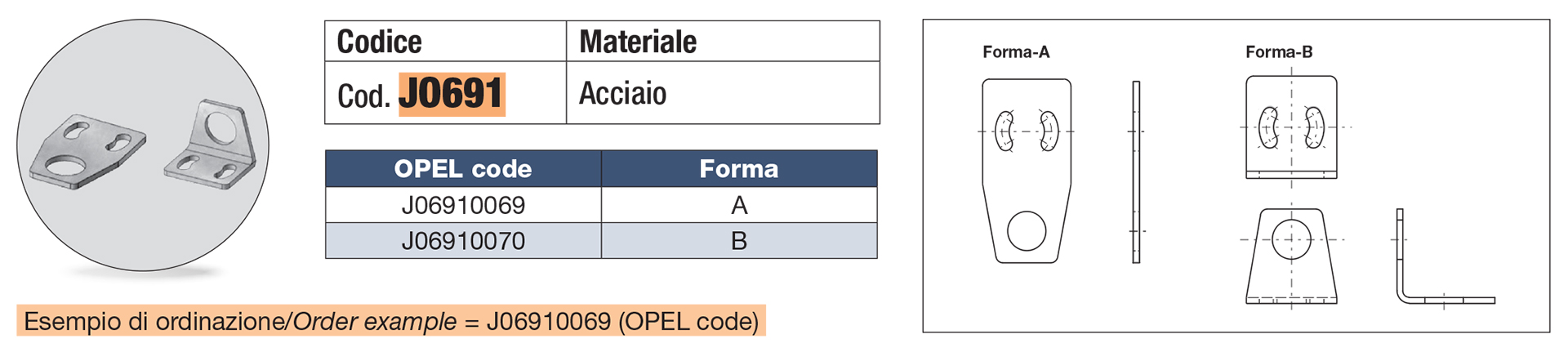 Staffa per sensori