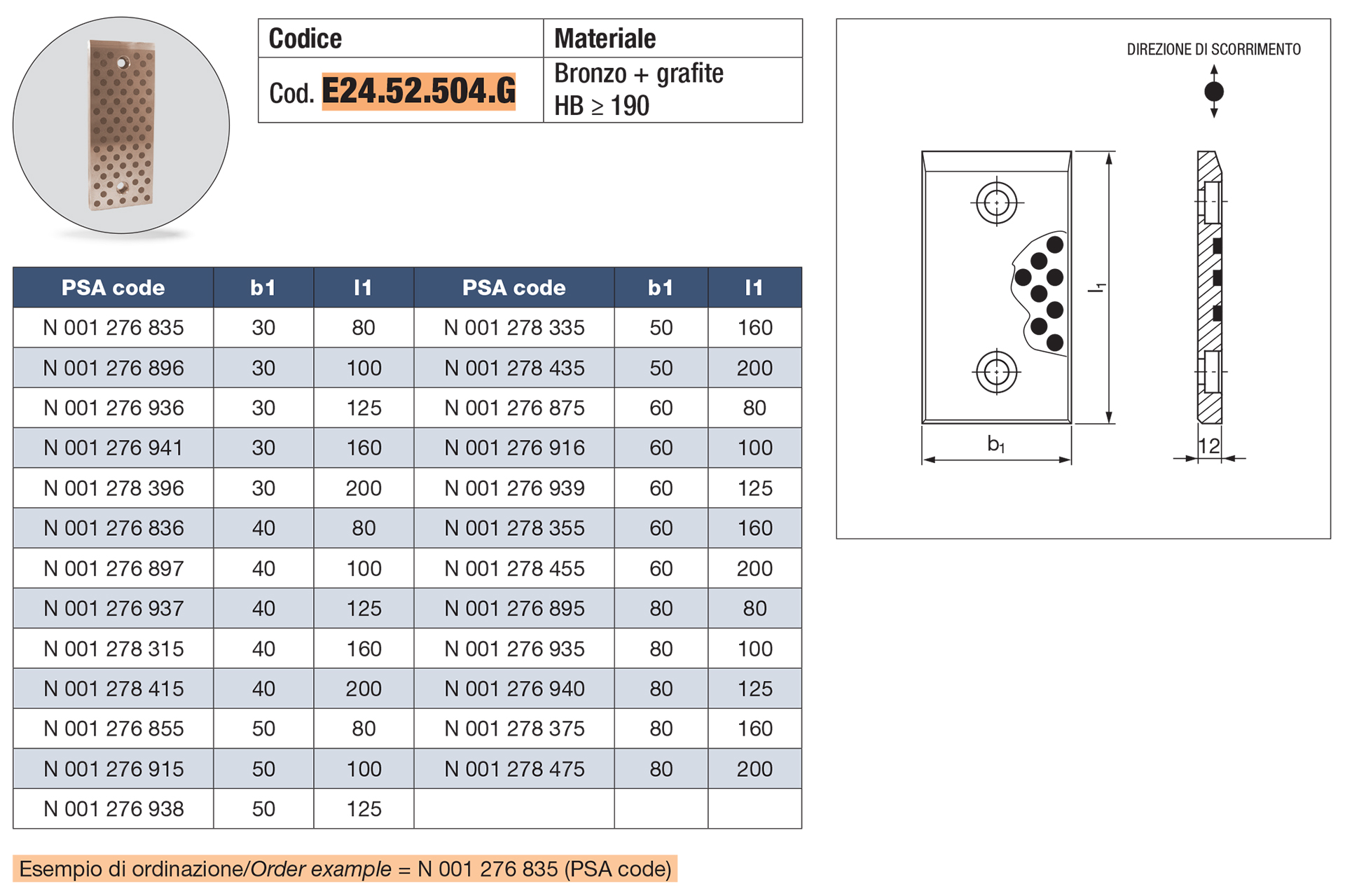 Wear plates, self-lubricating VDI 3357