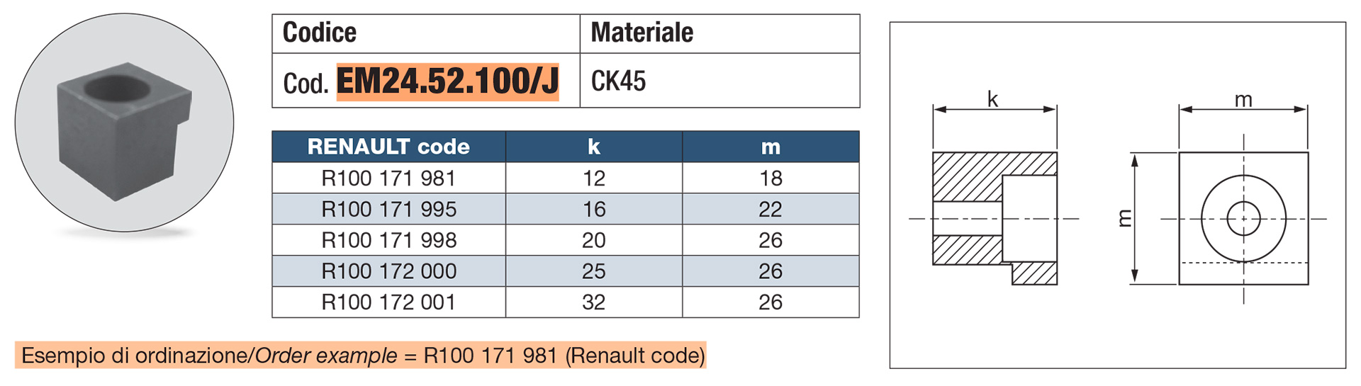 Ritegno per boccola