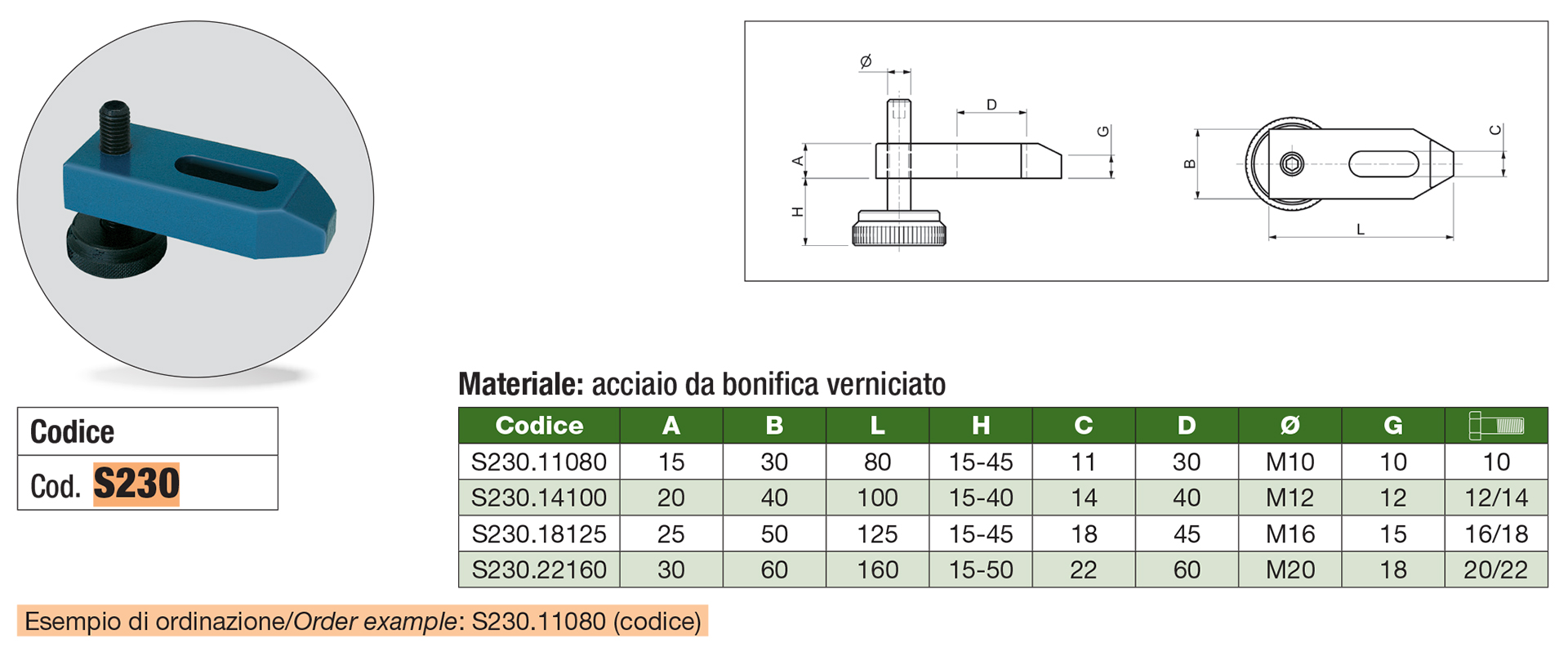 Adjustable clamps with metric standard pitch screw