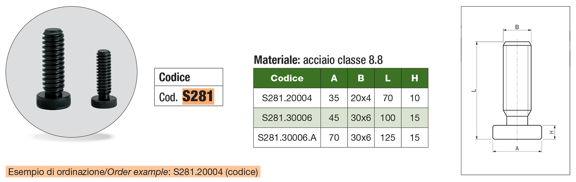 Viti di ricambio per staffe