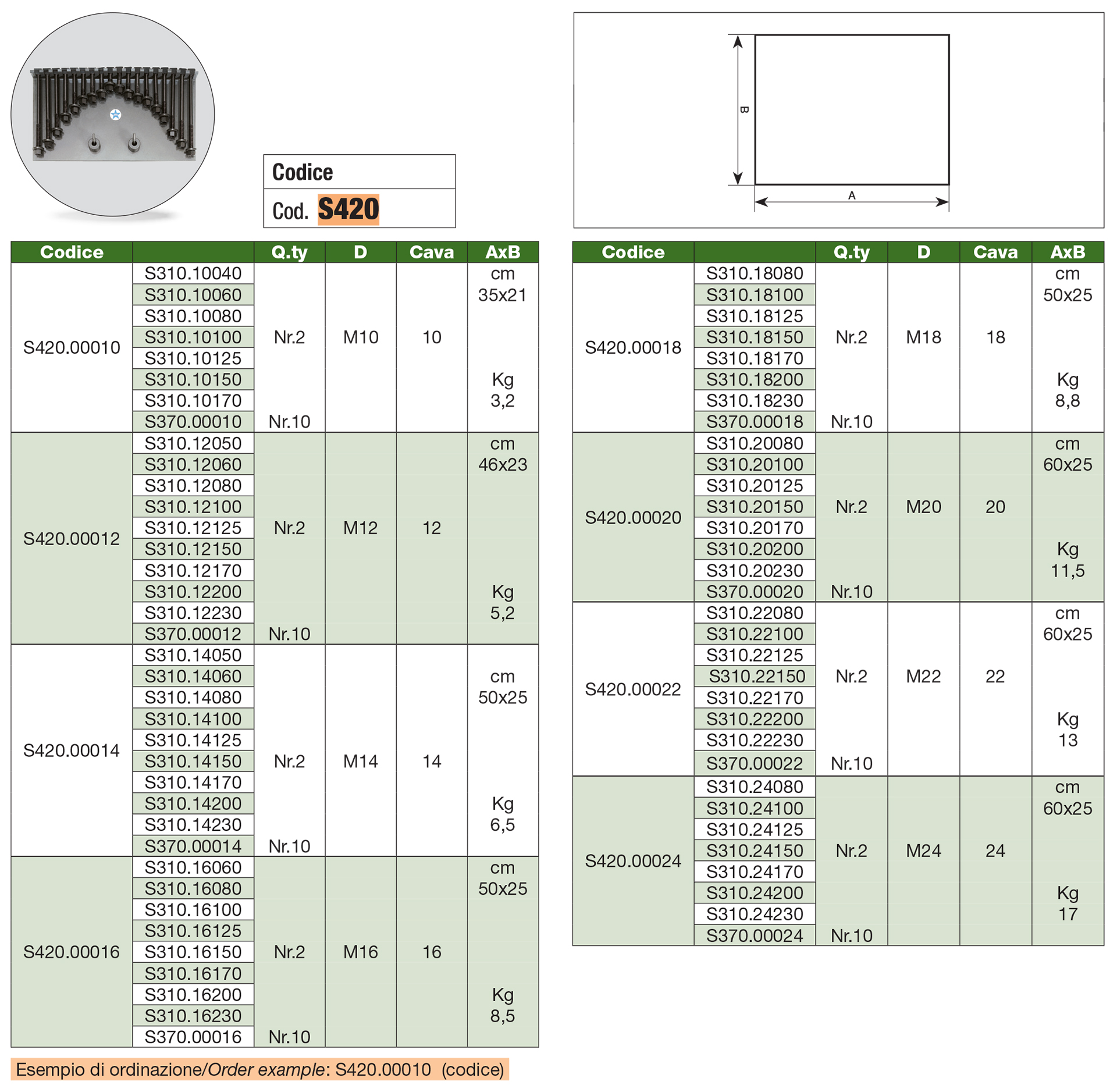 Contenitori con viti testa martello serie S310 + rondelle serie S370