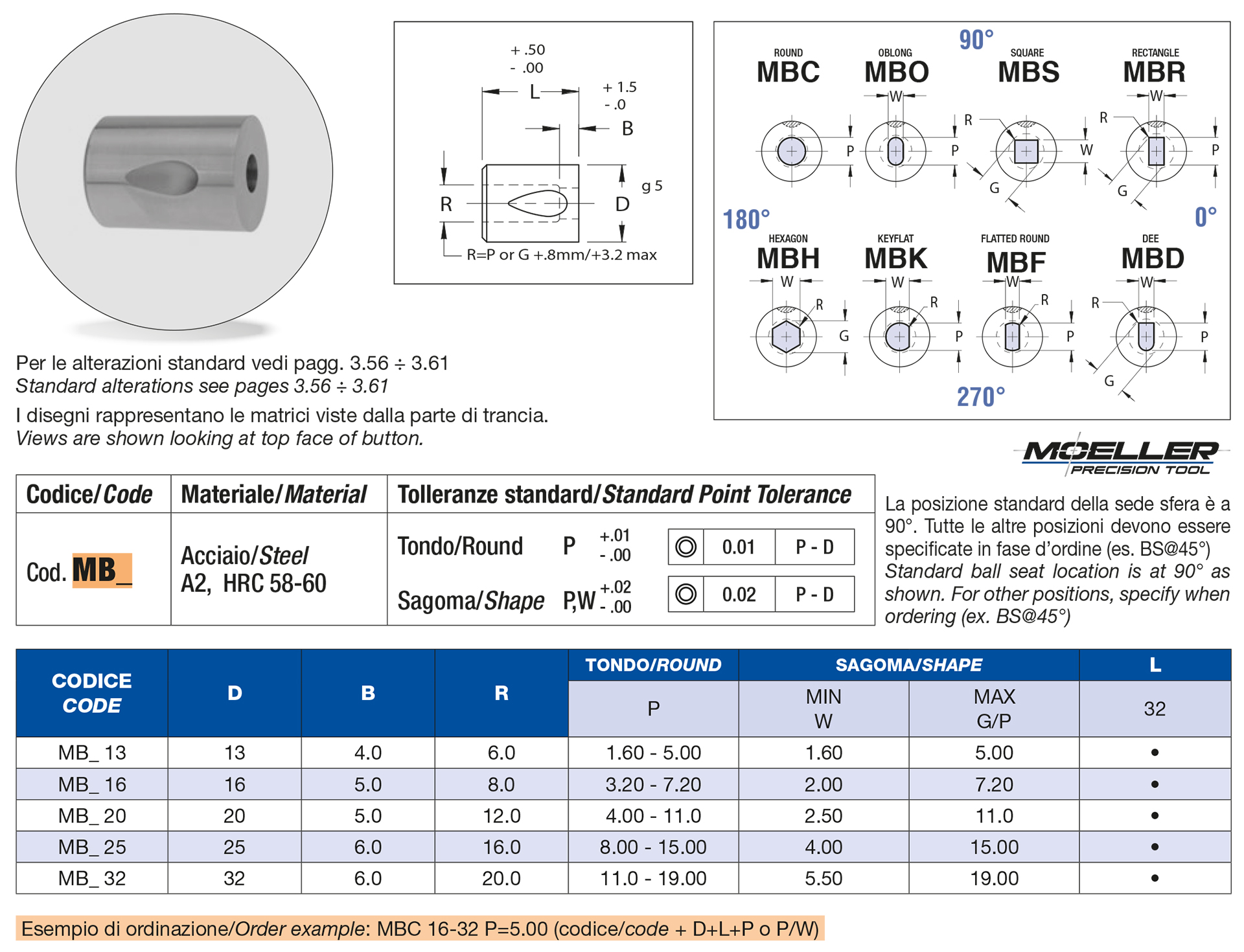 Ball lock buttons counter bore relief