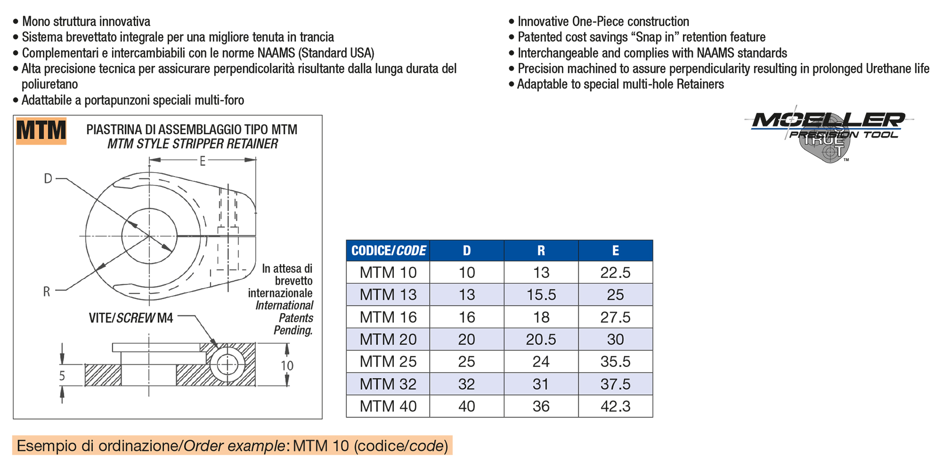 True set stripper retainers