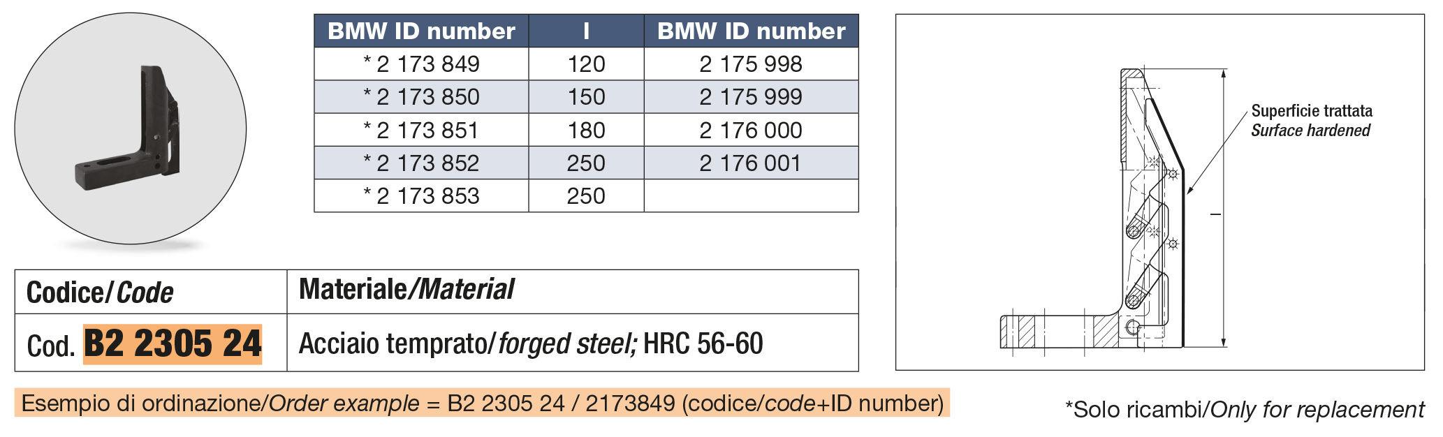 Riferimento a L per sensore