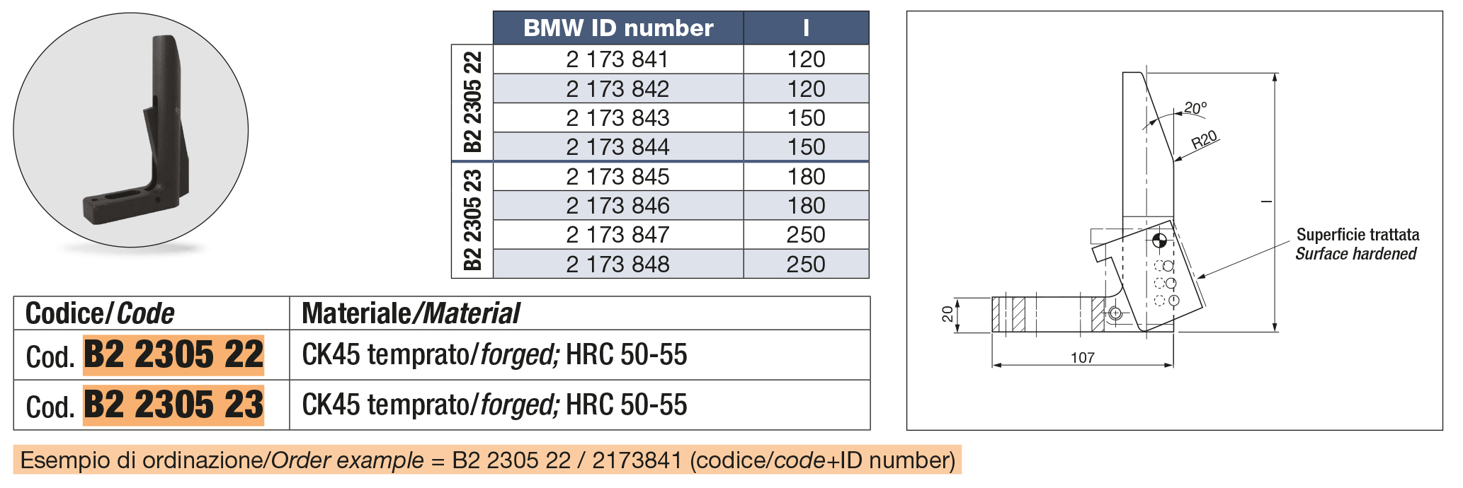 Riferimento a L per sensore