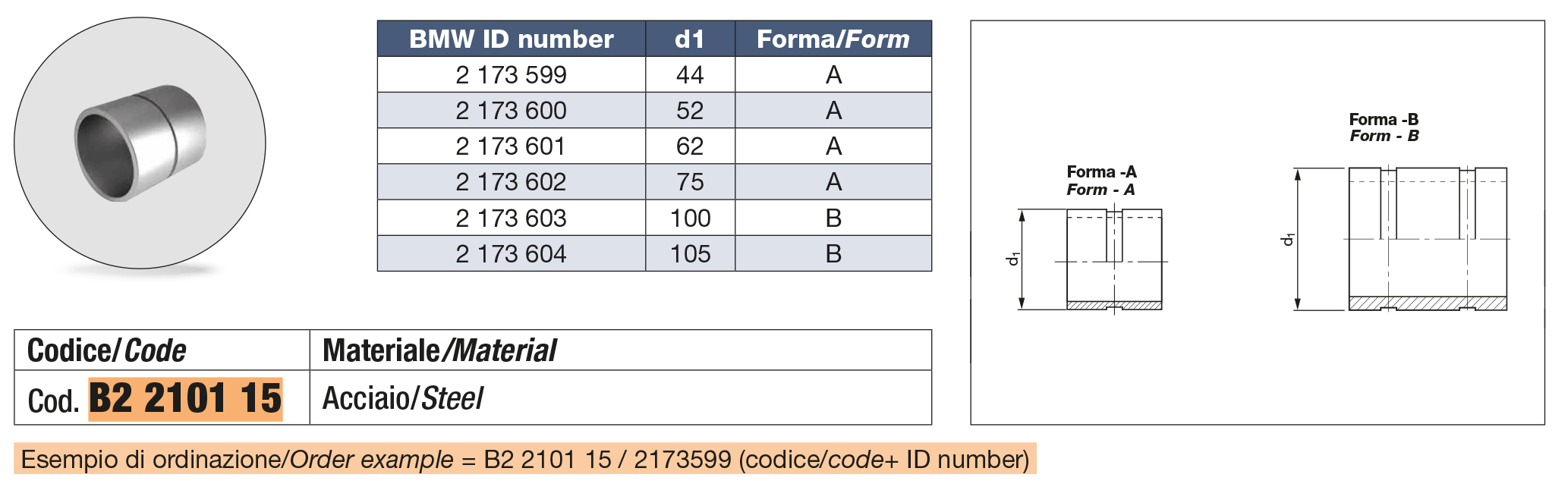 Boccole per perno di sollevamento