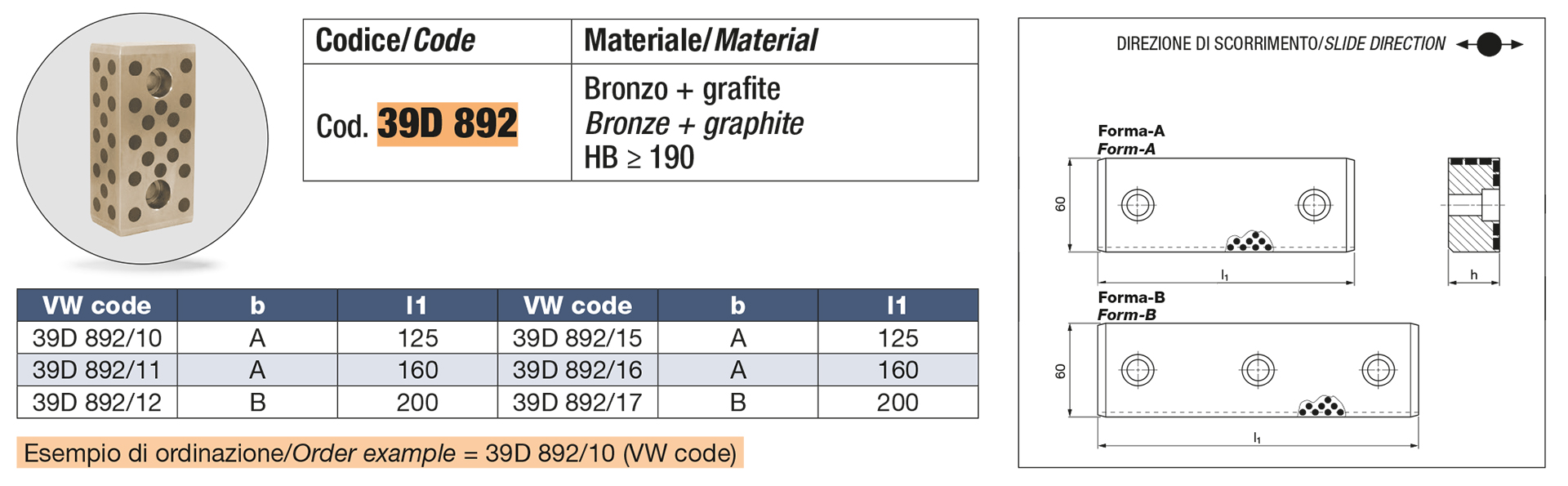 Lardone autolubrificante vdi 3357